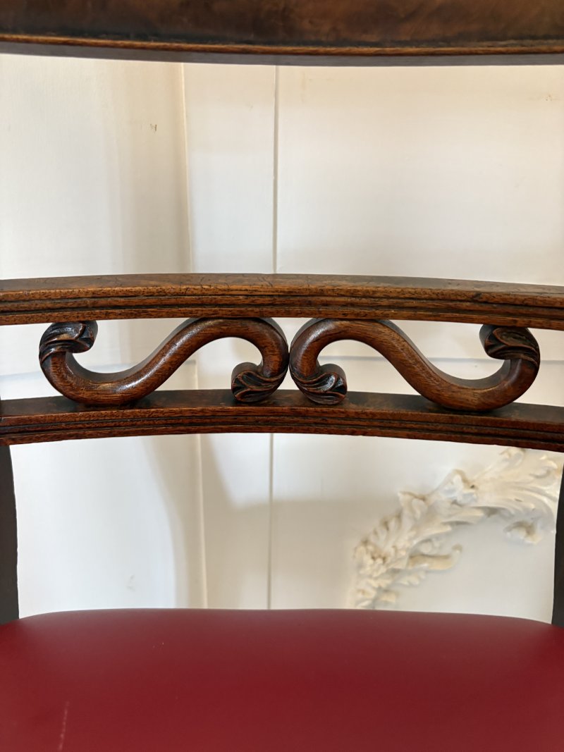 Set of 4 Antique George III Quality Mahogany Dining Chairs - Image 5